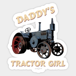 Daddy's tractor girl Sticker